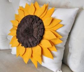 Yellow Sunflower Pillow