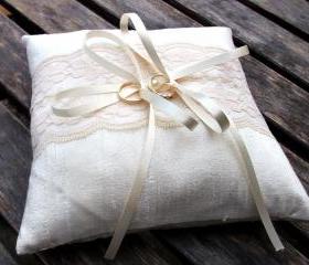 Lace Flower Wedding Pillow