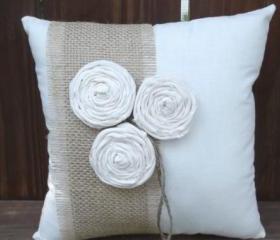 White Flowers Pillow