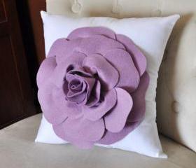 Light Purple Daisy Flower Pillow