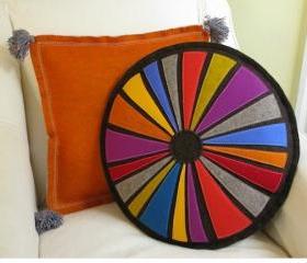 Rainbow Fabric Pillow