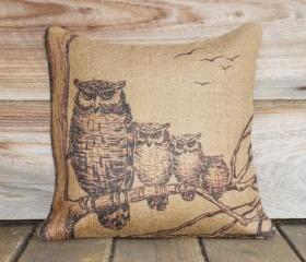 Painting Owl Pillow
