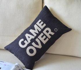 Game Over Linen Cusion Pillow