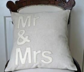 Mr.&Mrs. Canvas Pillow