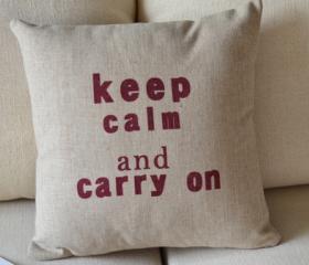 Keep Calm and Carry On Pillow