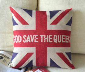 God Save the Queen British Style Pillow